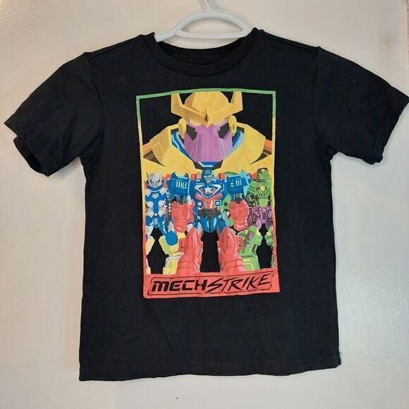 Kids Marvel Mech Strike Captain America and Optimus Prime T-shirt - Picture 1 of 4